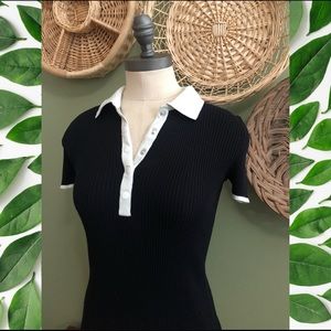 Rag and Bone Libby Black and white polo